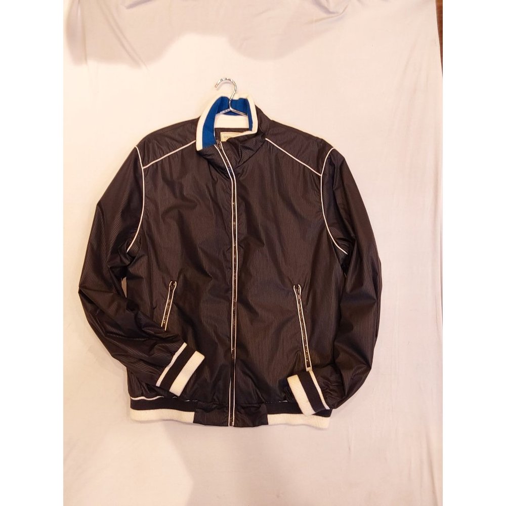 Heritage 1981 Men's Navy, Nylon, Cotton Lined Zip Up Baseball Style Jacket XL.